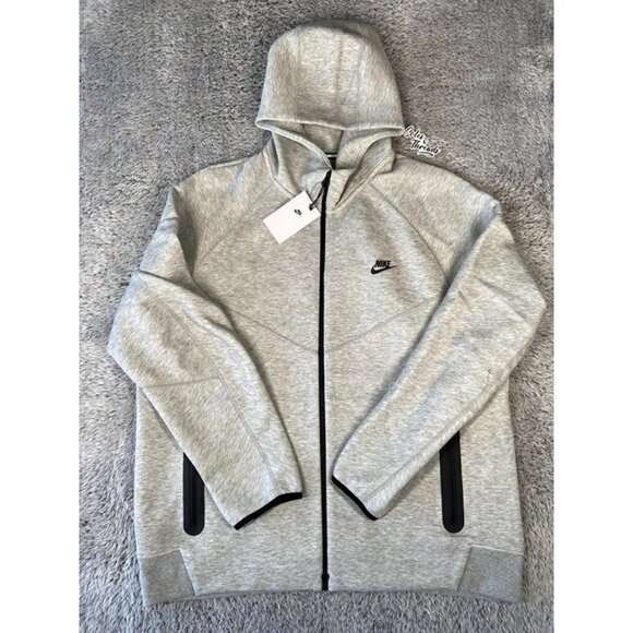 Nike Windrunner Tech Fleece Full-Zip Hoodie Sizes L-2XL Men Grey FB7921-063 - Picture 1 of 6